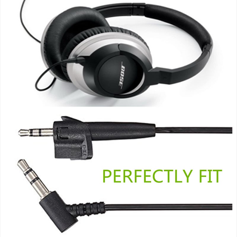 Saipomor AE2 Cord Replacement AUX Cable Silver Plated Upgrade Audio Lead Compatible with Bose AE2 AE2i AE2w Headphones(Black) - Image 4